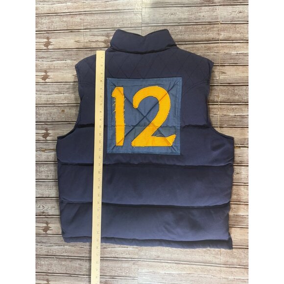 Rugby Ralph Lauren patch "12" canvas Down Vest size L color navy * RARE - Picture 8 of 8